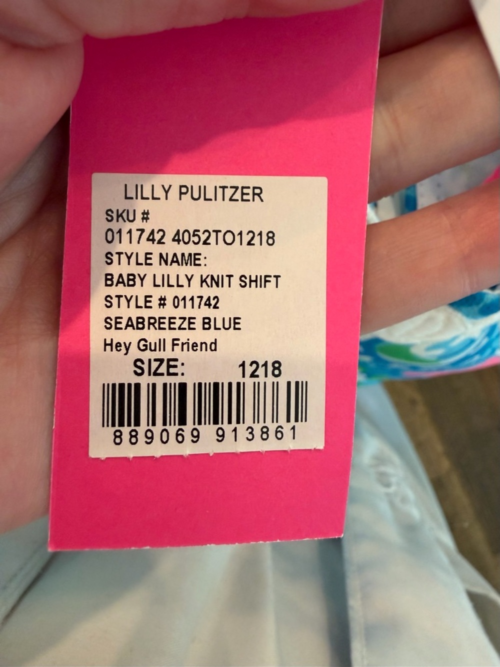 Lilly Pulitzer NWT Baby Lilly Knit Shift Dress Seabreeze Blue - Picture 2 of 8